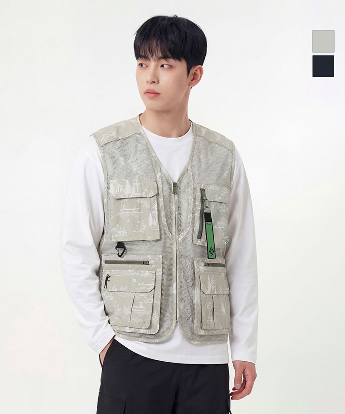 웨스트우드(WESTWOOD) 남성 네오 프린트 낚시  메쉬 베스트_WO1MNVT673