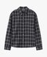 (우먼)크리즈 시어 체크 크롭 셔츠 차콜