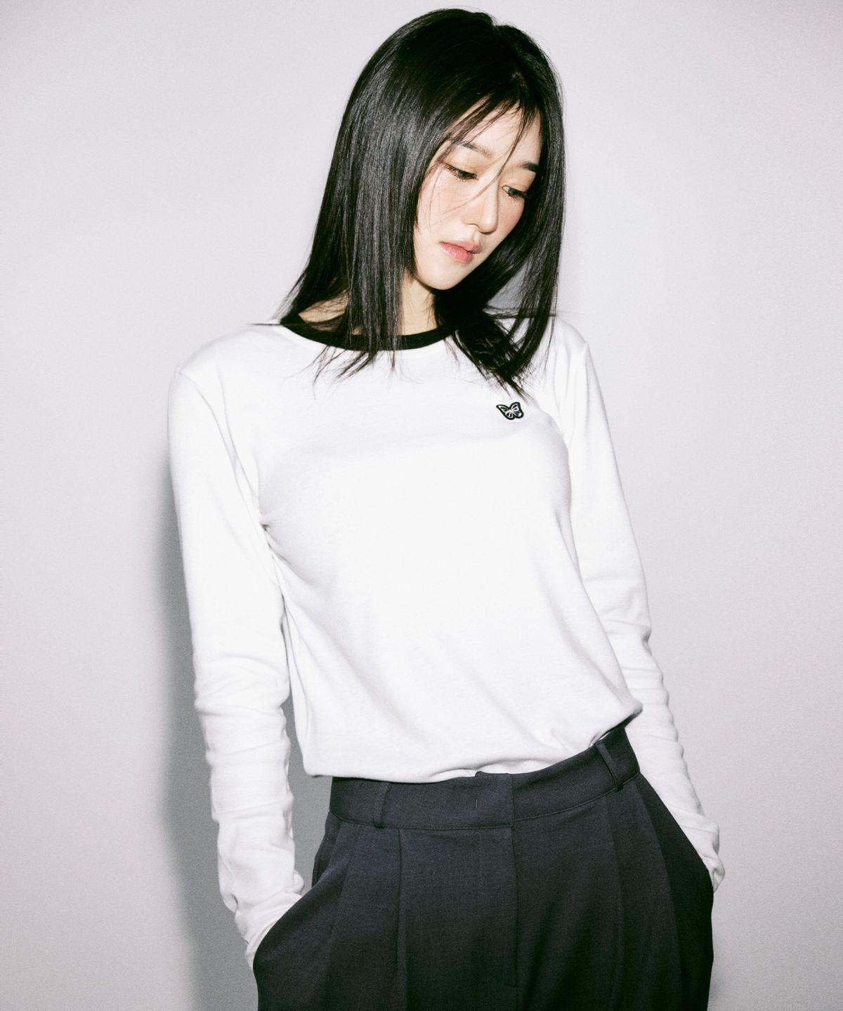 닉앤니콜(NICK&NICOLE) BUTTERFLY PATCH LONG SLEEVE_2 COLOR