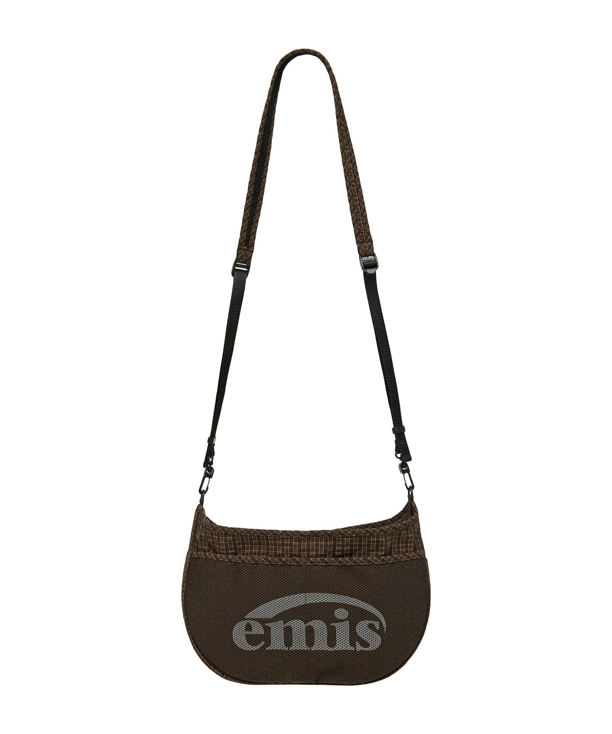 이미스(EMIS) PACKABLE CHECK CROSSBODY BAG-BROWN