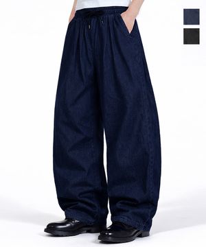 핀턱 커브드 와이드 밴딩팬츠 [ 2COLOR ]