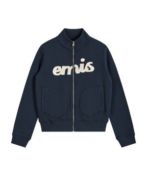 (W) LETTERING LOGO SWEAT ZIP-UP-NAVY