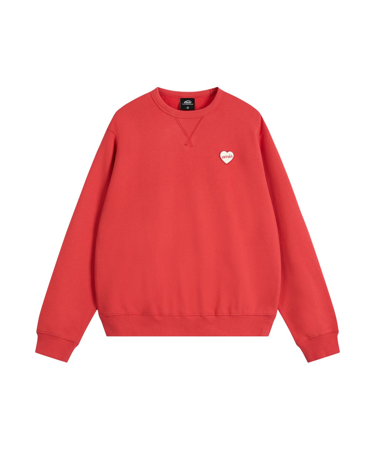 이미스(EMIS) HEART RUBBER PATCH SWEATSHIRT-RED