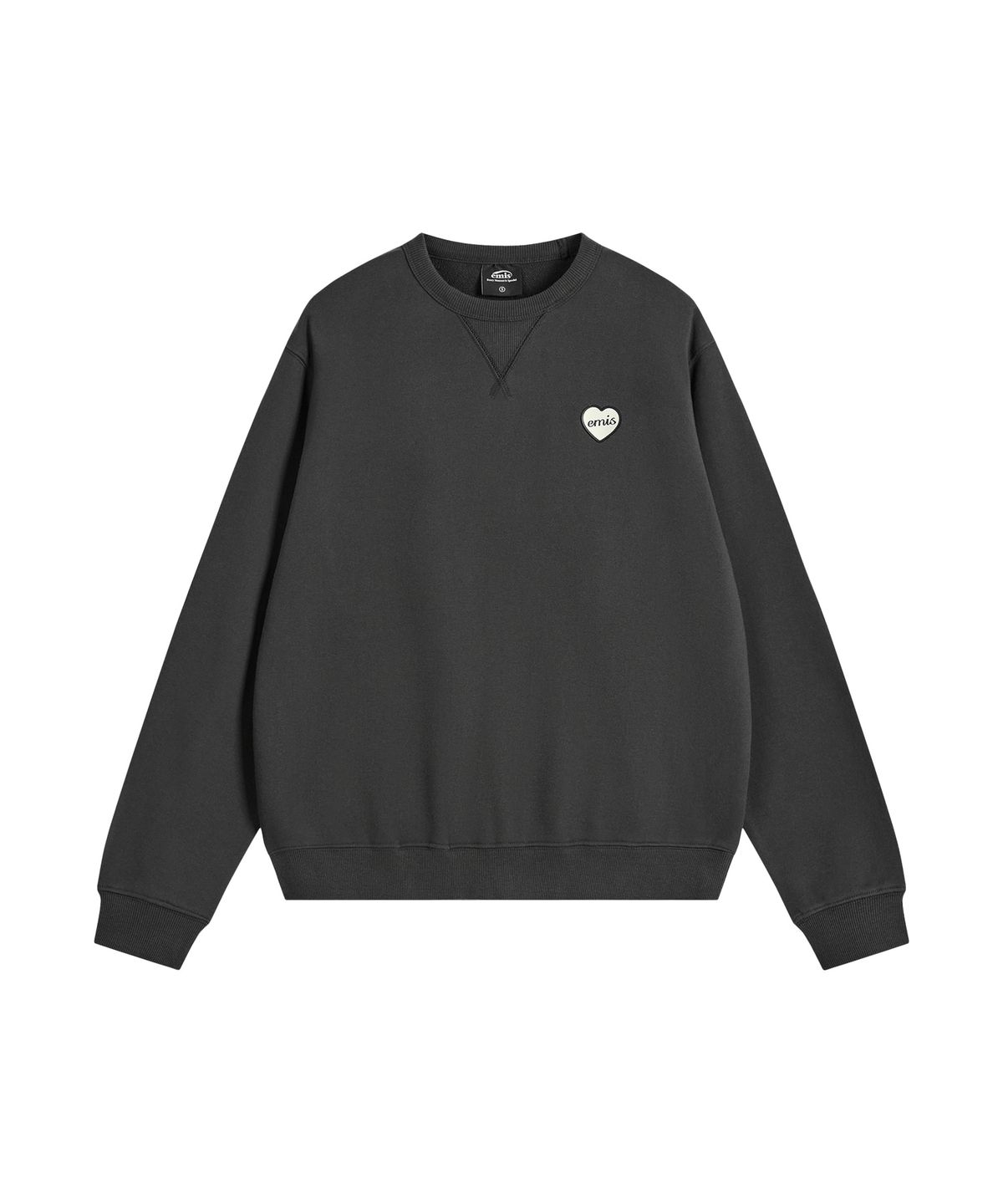 이미스(EMIS) HEART RUBBER PATCH SWEATSHIRT-BLACK