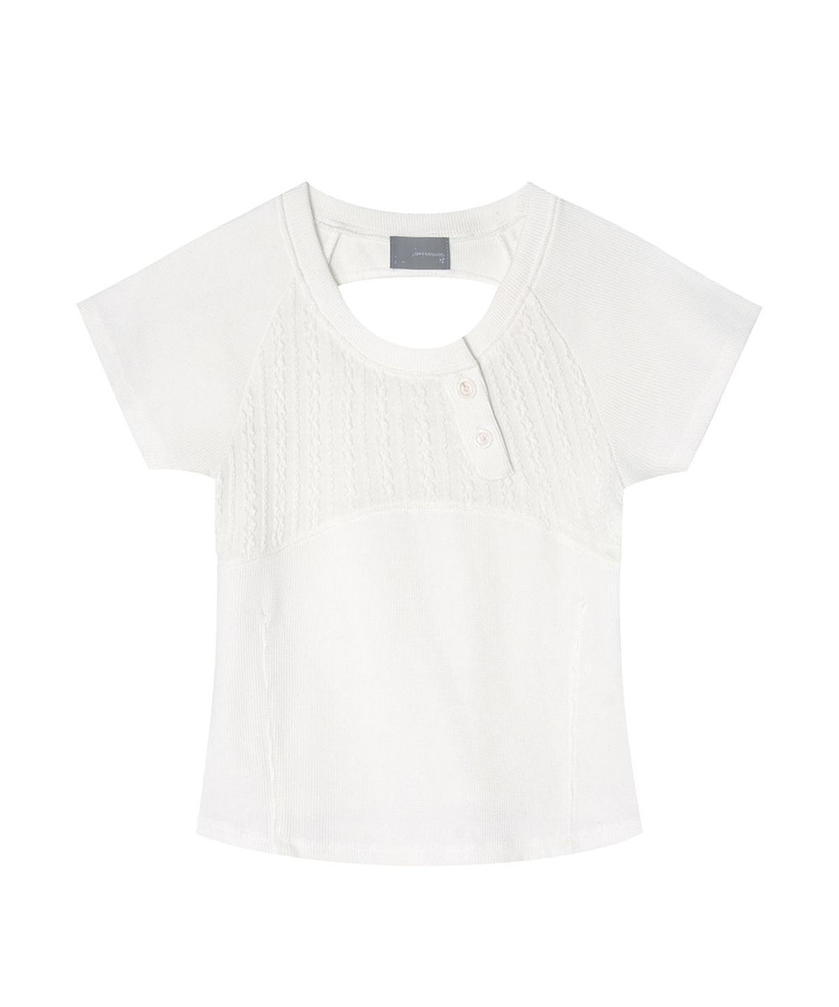 디프런티스(DIFFERENTIS) Henley Waffle Top (IV)