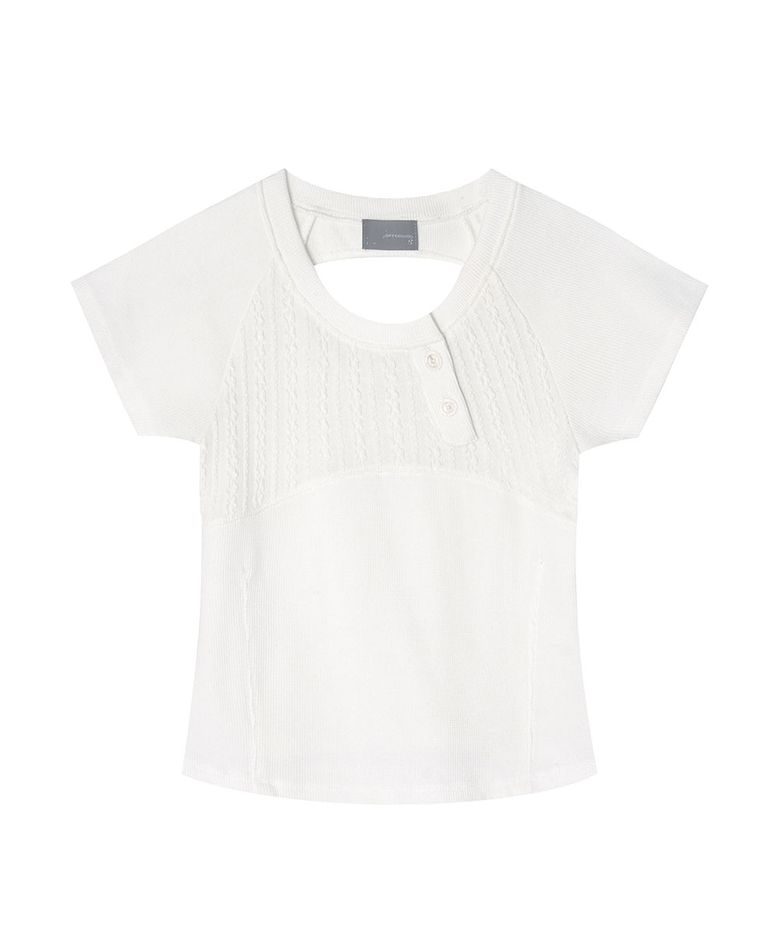 Henley Waffle Top (IV)