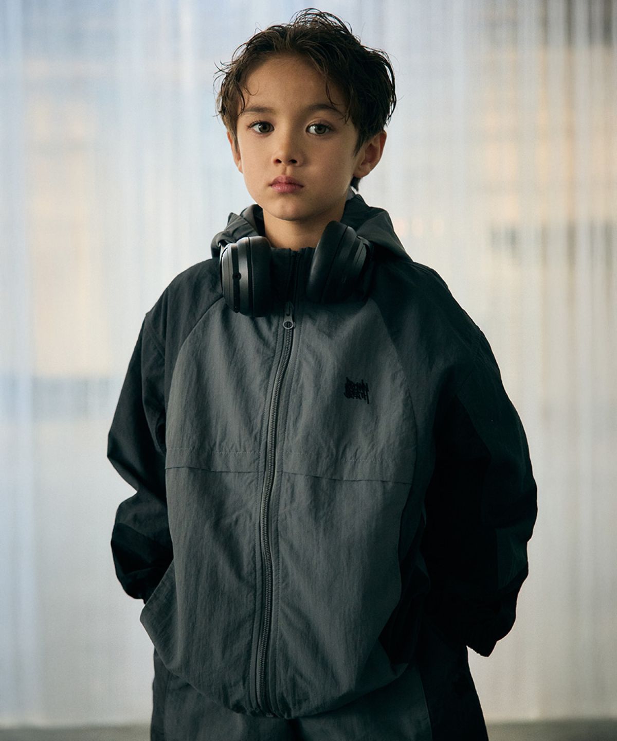 브라운브레스 키즈(BROWNBREATH KIDS) KIDS BB COLOR BLOCK WINDBREAKER - GREY