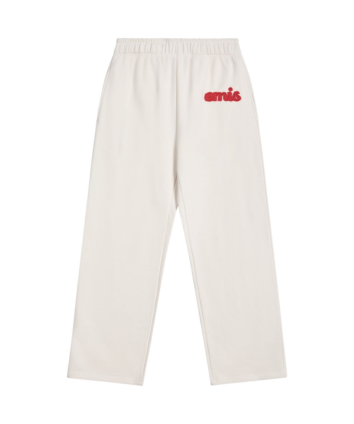 이미스(EMIS) COLOR-BLOCK APPLIQUE JOGGER PANTS-IVORY