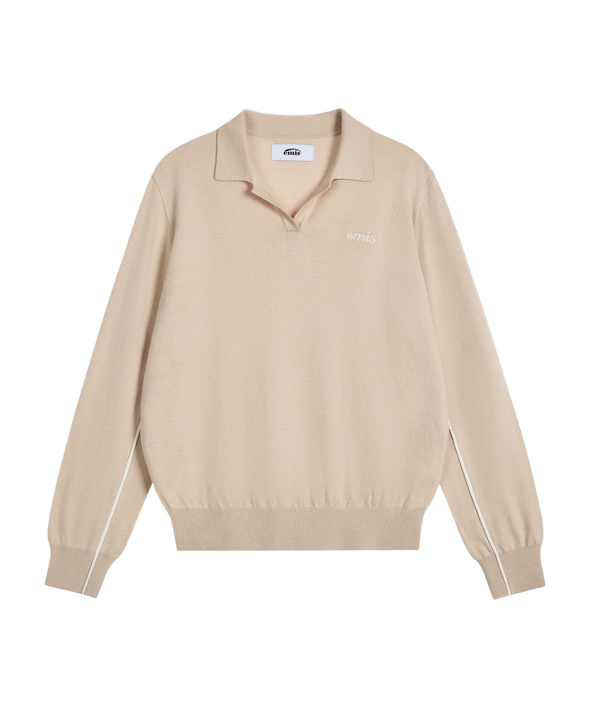 이미스(EMIS) (W) COLLAR KNIT TOP-BEIGE