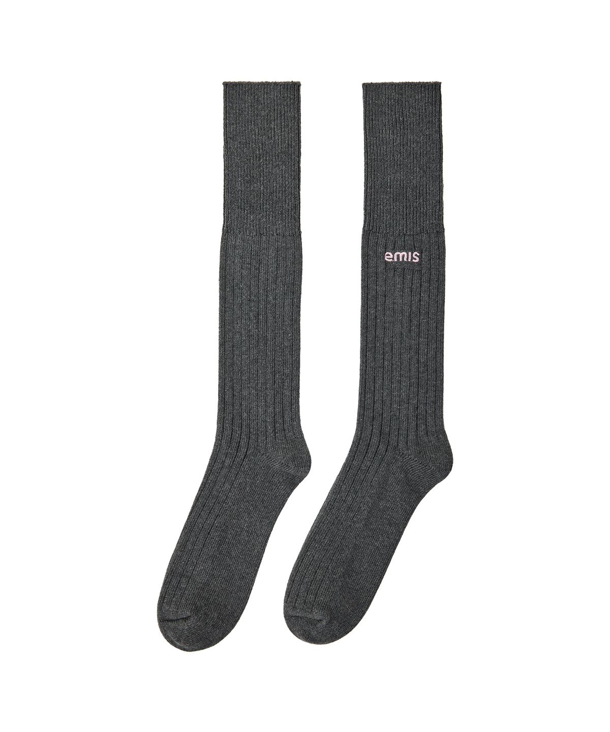 이미스(EMIS) (W)TWO-WAY RIBBED SOCKS-CHARCOAL