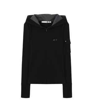 Half-Zip Hoodie / Black