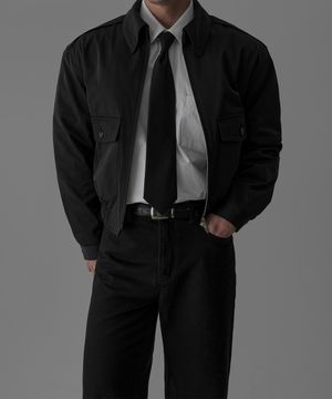 크롭 A-2 자켓 [블랙]