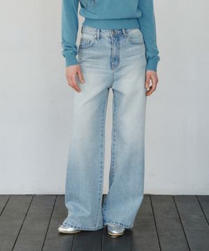 Essential Light Wash Wide Denim_CTD427(Light Blue)