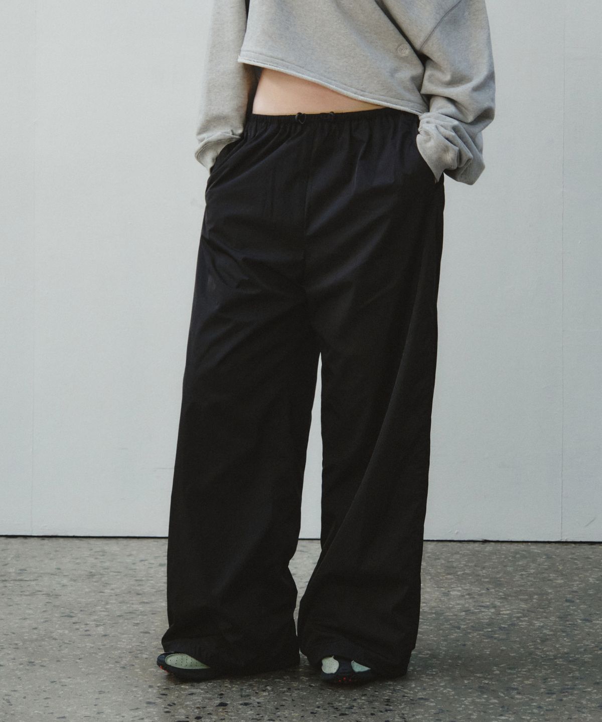 씨타(CITTA) Volume Wide Drawstring Pants_CTB562(Black)