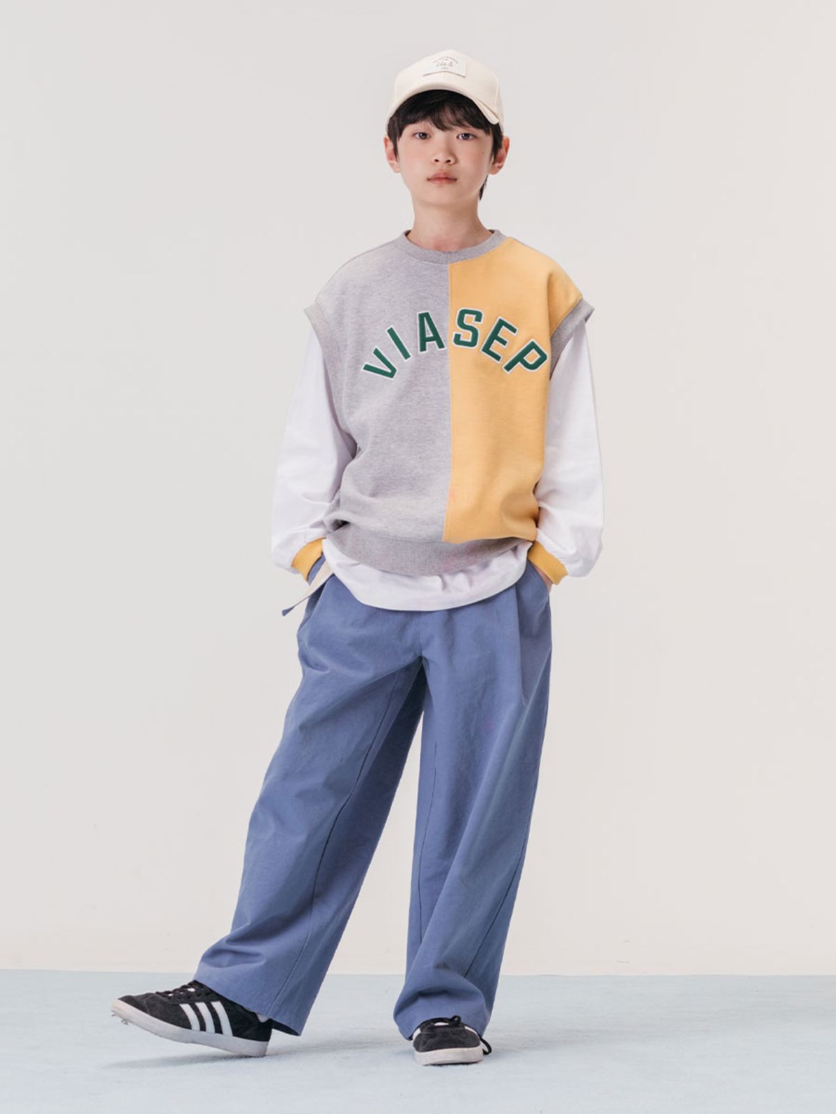 비아셉템버(VIASEPTEMBER) 코일 와이드 팬츠 블루