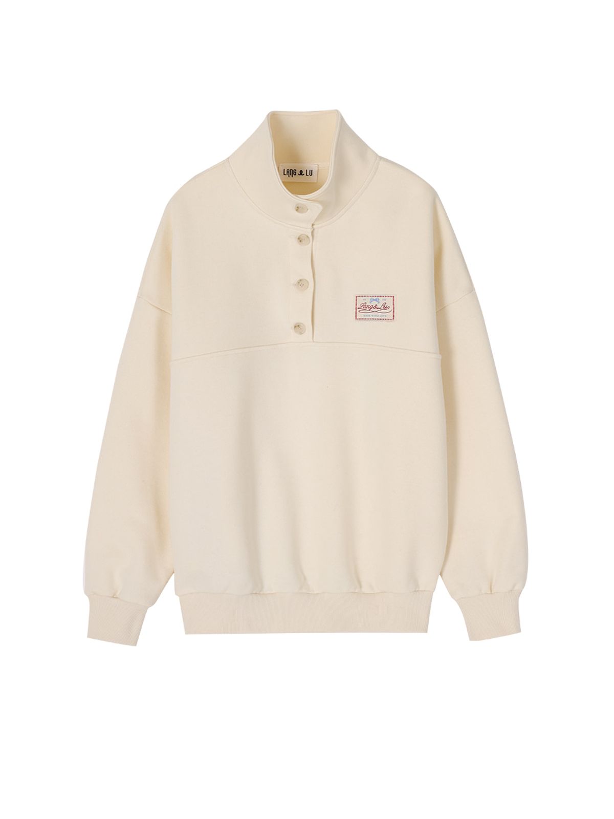 랭앤루(LANGNLU) AUBRY Half Sweatshirt(오브리)_CREAM