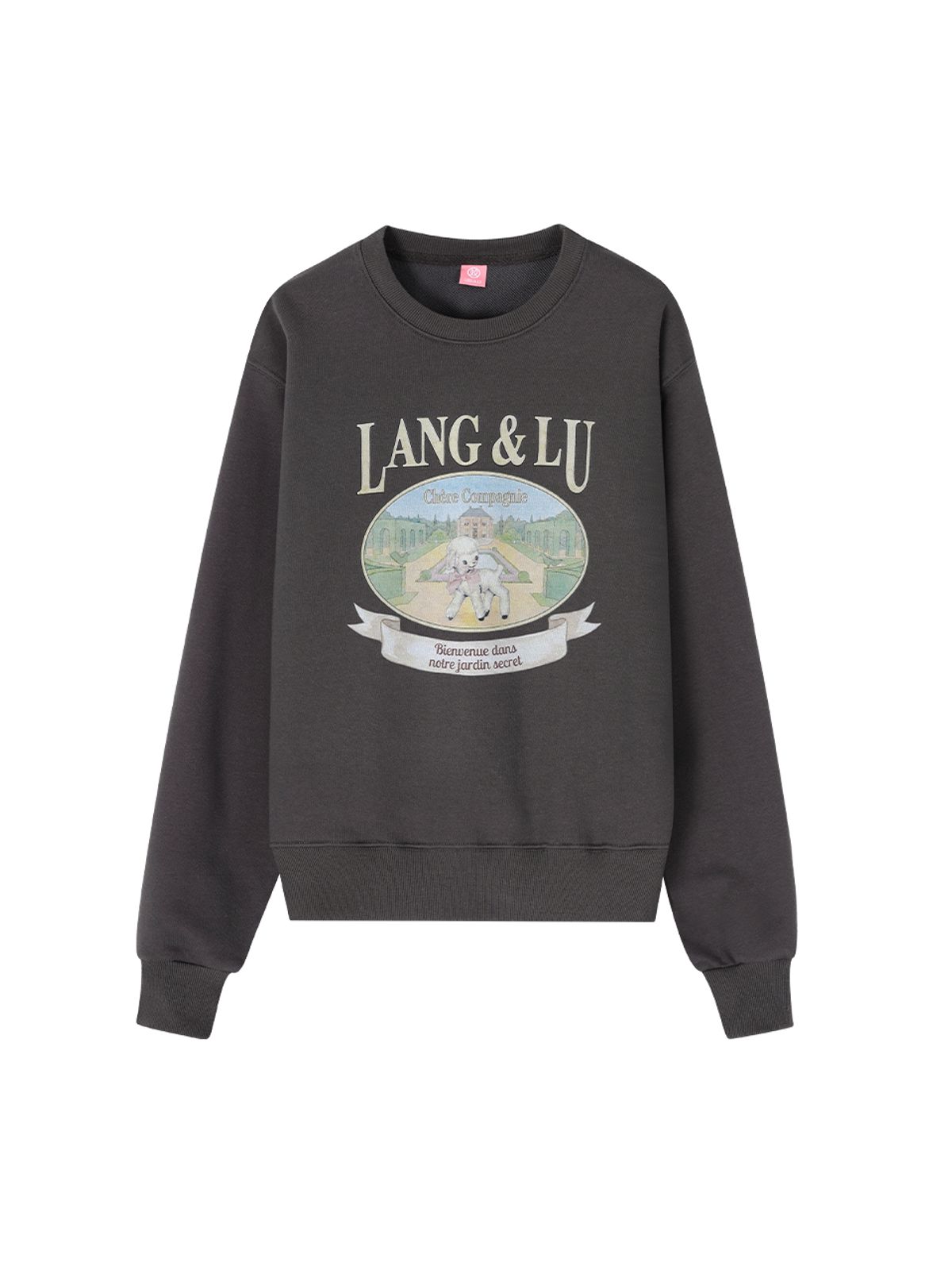 랭앤루(LANGNLU) POOKIE Sweatshirt(푸키)_DARK GREY