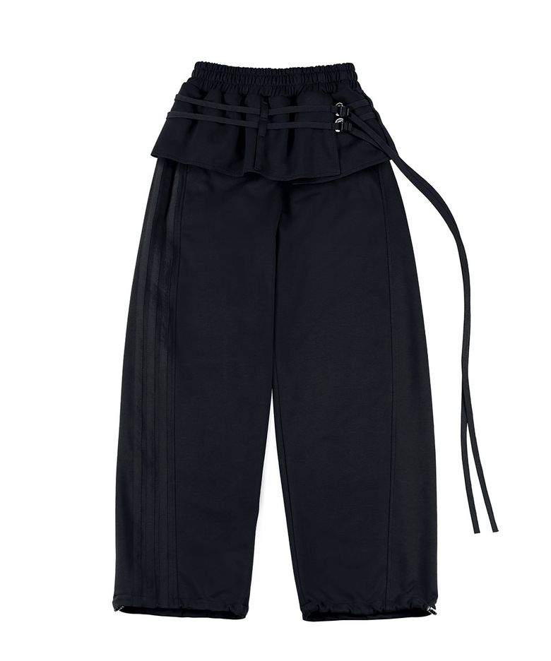 Layered Track Pants (BK)