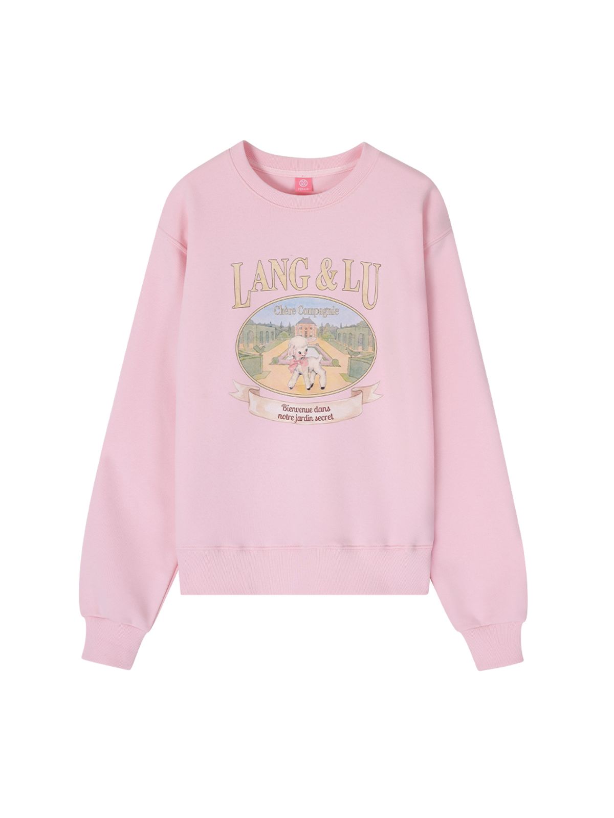 랭앤루(LANGNLU) POOKIE Sweatshirt(푸키)_LIGHT PINK
