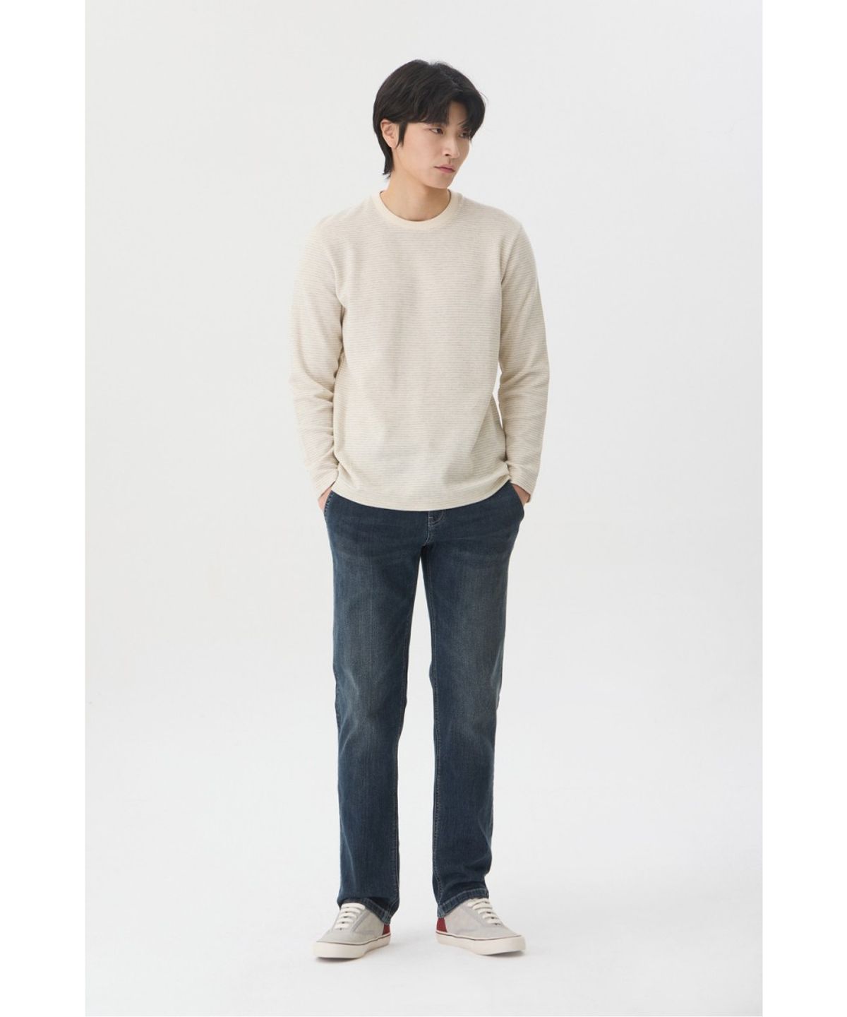 브렌우드(BRENTWOOD) [에센셜스] 스탠다드핏 네이비 데님 BRPDX26171NYX