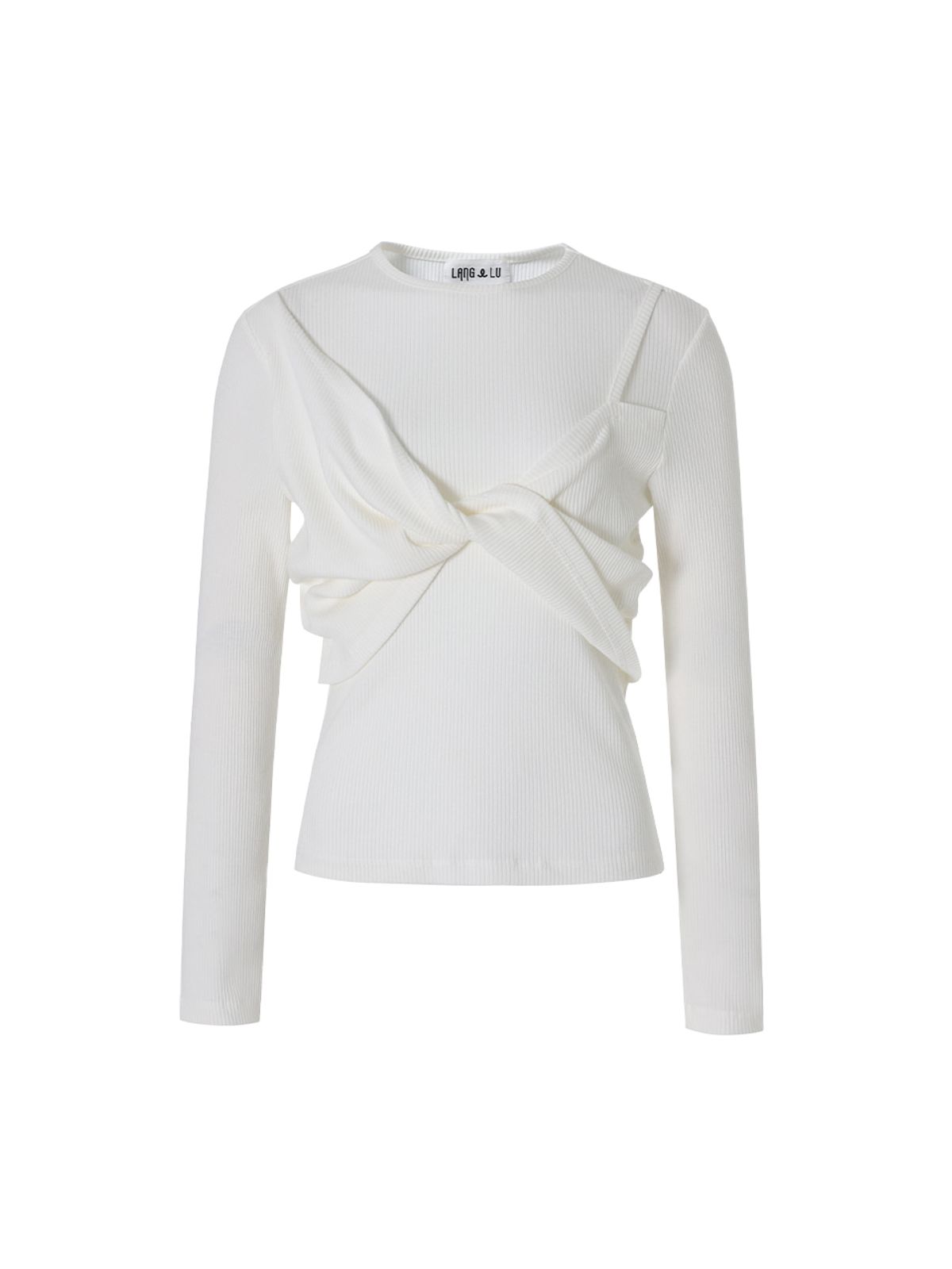 랭앤루(LANGNLU) REGGELLO Twist Detail Top(레젤로)_IVORY