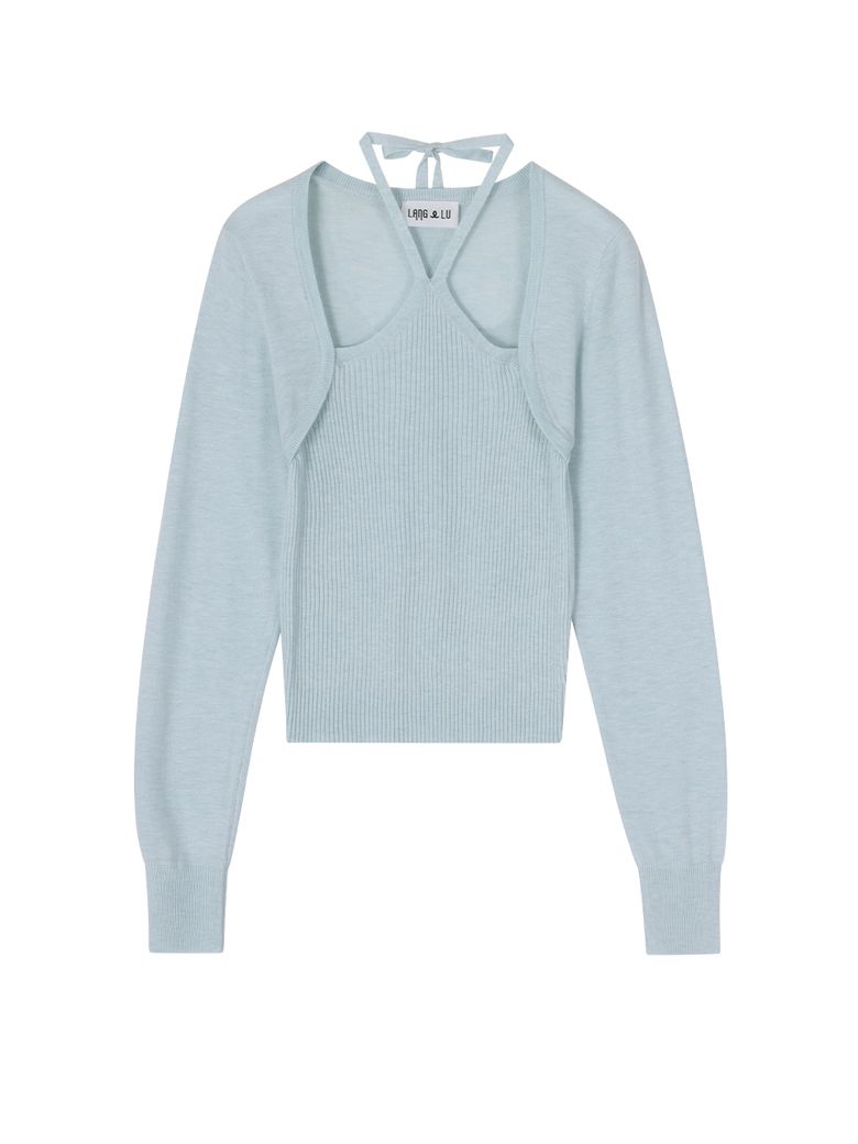 MAO Cut-Off Knit(마오)_LIGHT BLUE