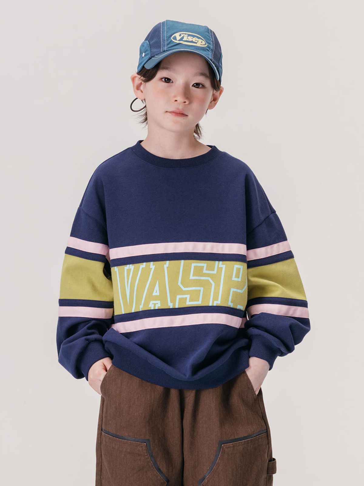 비아셉템버(VIASEPTEMBER) 이븐 맨투맨 네이비