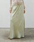 Relaxed Satin Maxi Skirt_CTS624(Green)