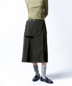 아일렛 레이어드 스커트 CHARCOAL