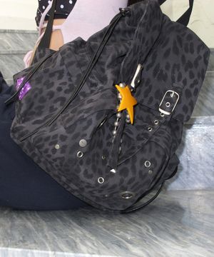 raw layout backpack (leopard charcoal)