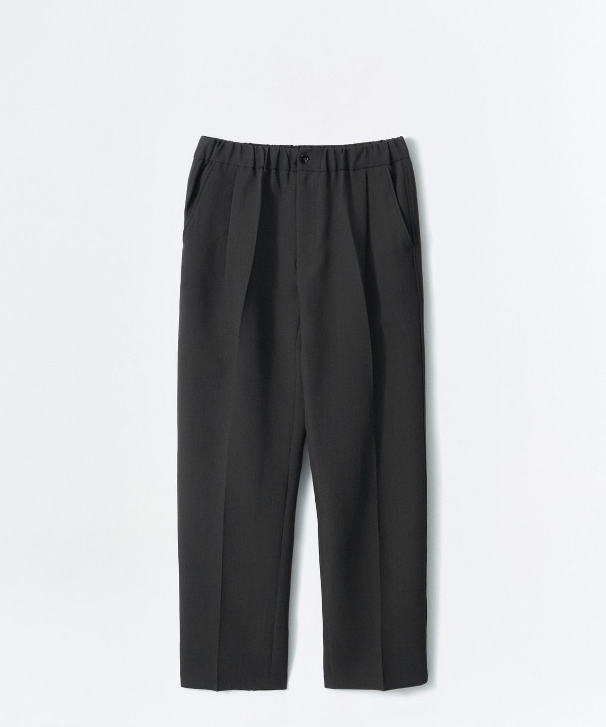 이지오(EZIO) Essential Wide Banding Pants_Charcoal