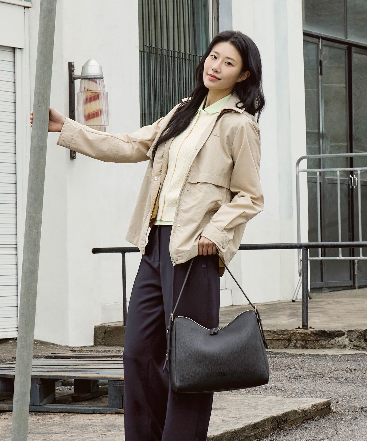 라코스테(LACOSTE) 여성 미드랭스 사파리 점퍼 BF702E-56G X6F