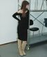Merry Ribbed Knit dress_CTOP716(Black)
