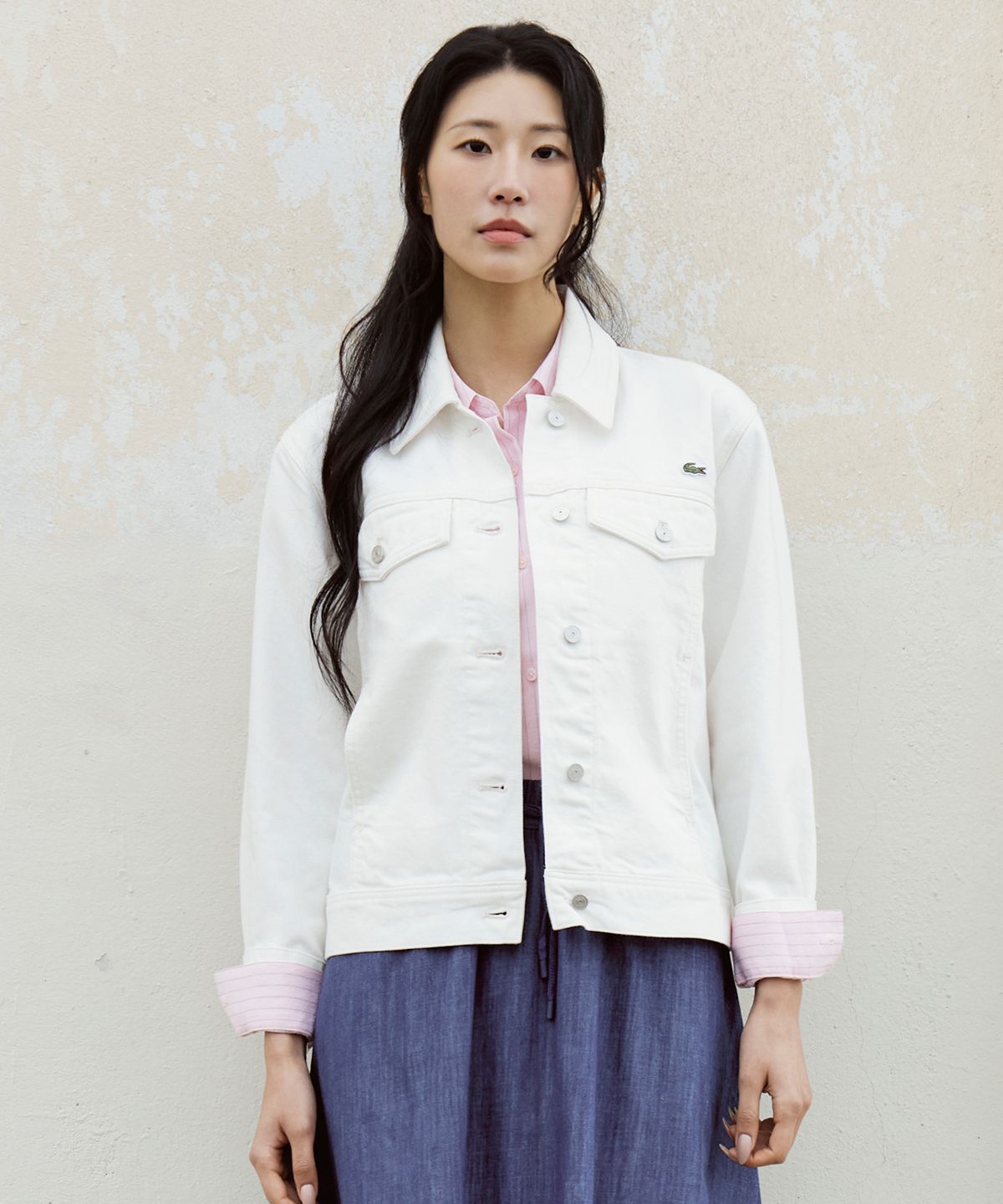 라코스테(LACOSTE) 여성 데님 트러커 자켓 BF6813-56G 001