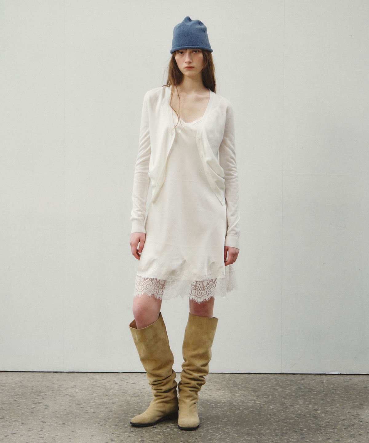 씨타(CITTA) Essential Semi Crop Vneck Wool Cardigan_CTK257(3color)