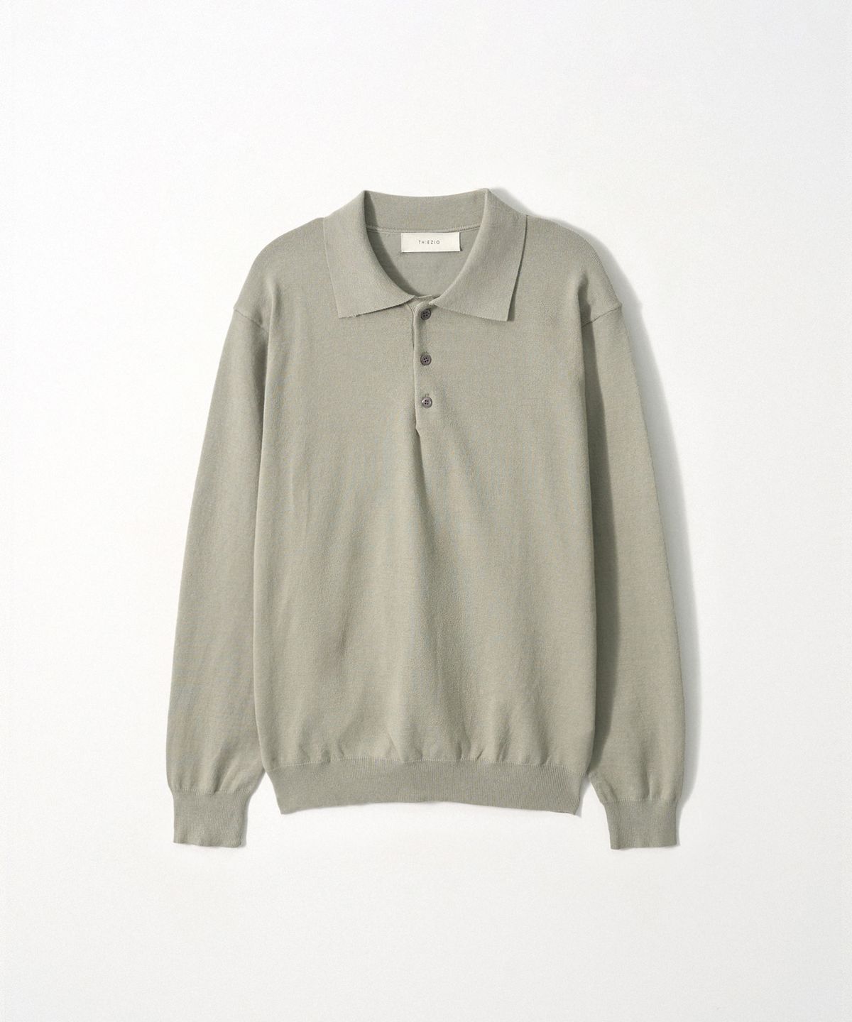 이지오(EZIO) Essential Button collar Knit_Light Green