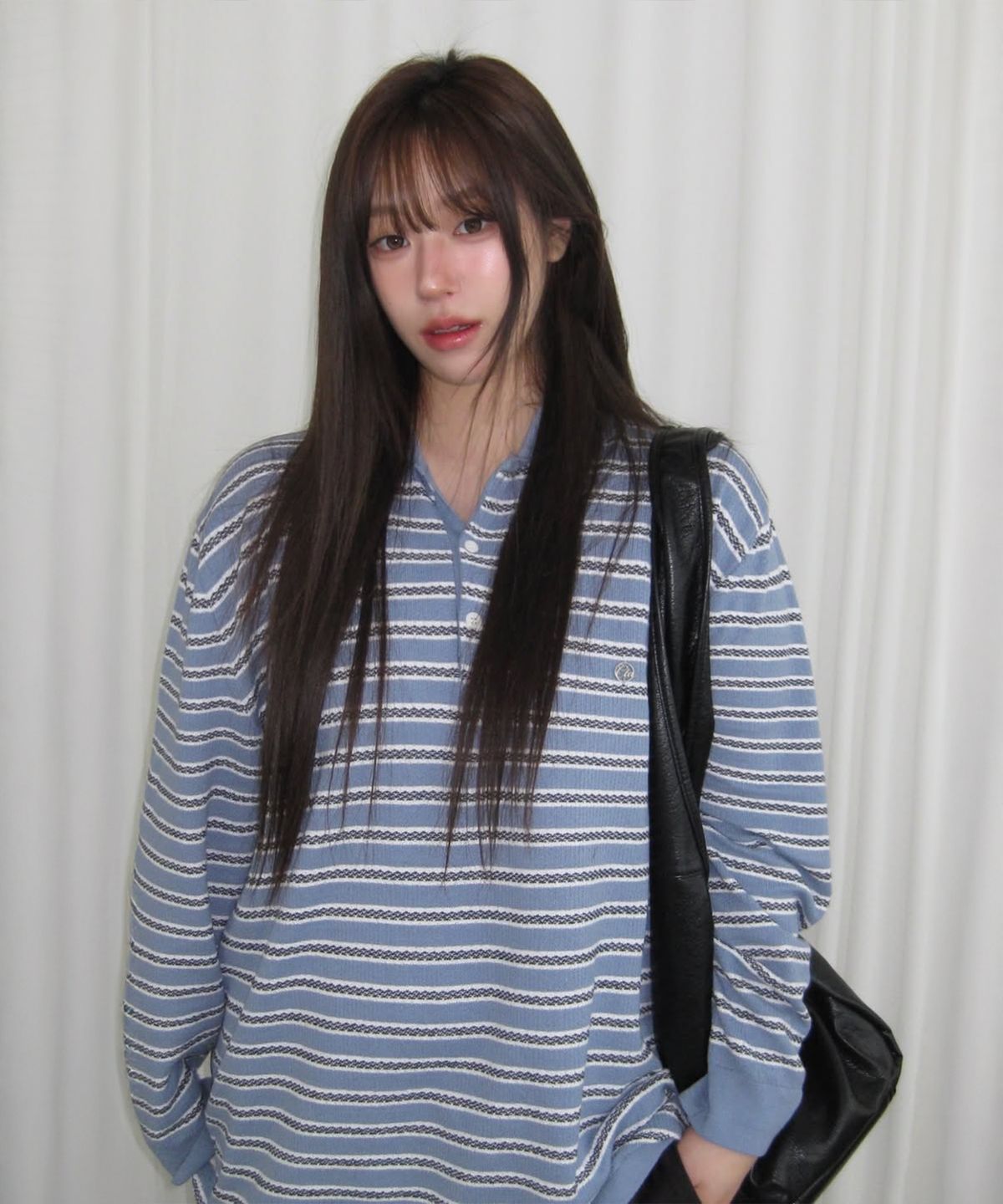 씨타(CITTA) Soft Loop Stripe Collar Knit_CTK265(Blue)