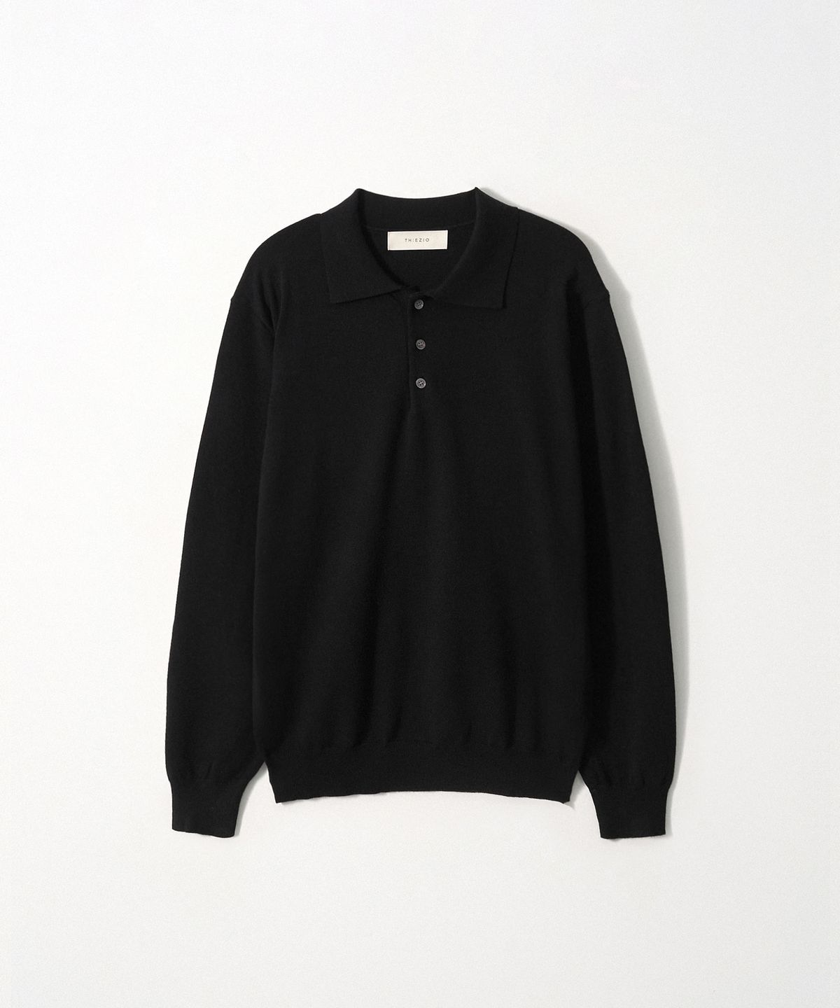 이지오(EZIO) Essential Button collar Knit_Black