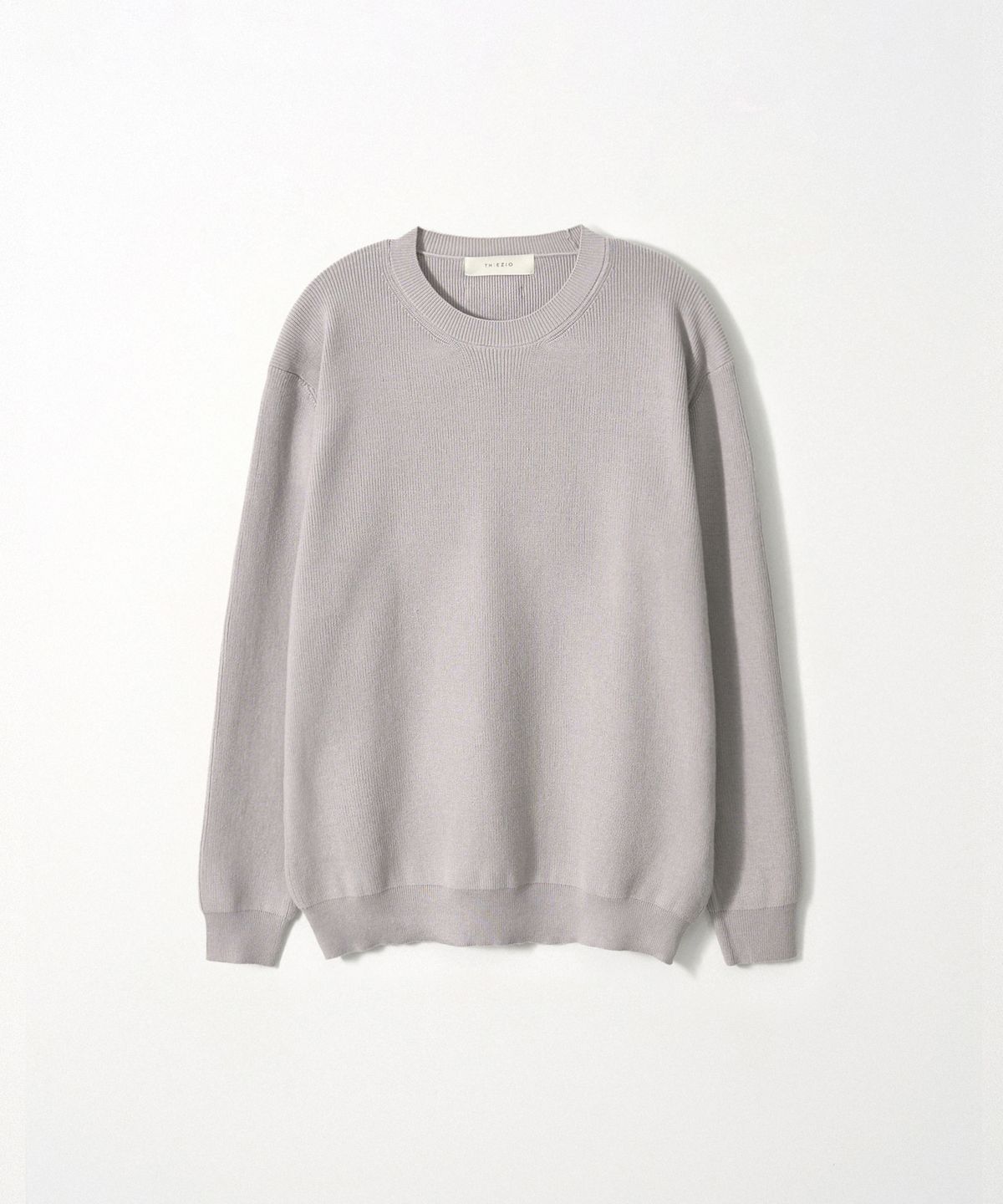 이지오(EZIO) Formal Rib Round Knit_Light Grey