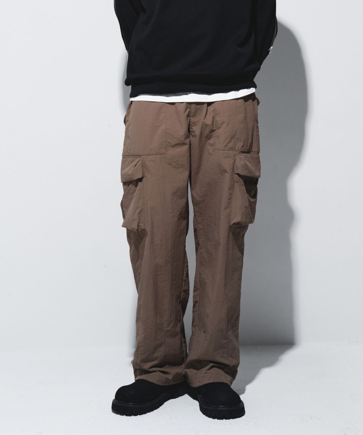 칼라파타르(KALAPATTHAR) UTILITY NYLON RIPSTOP SEMI-WIDE PANTS - BEIGE