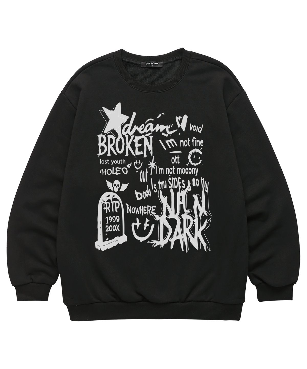밴웍스(VANNWORKS) BROKEN STAR 맨투맨 (VLS0220) 블랙