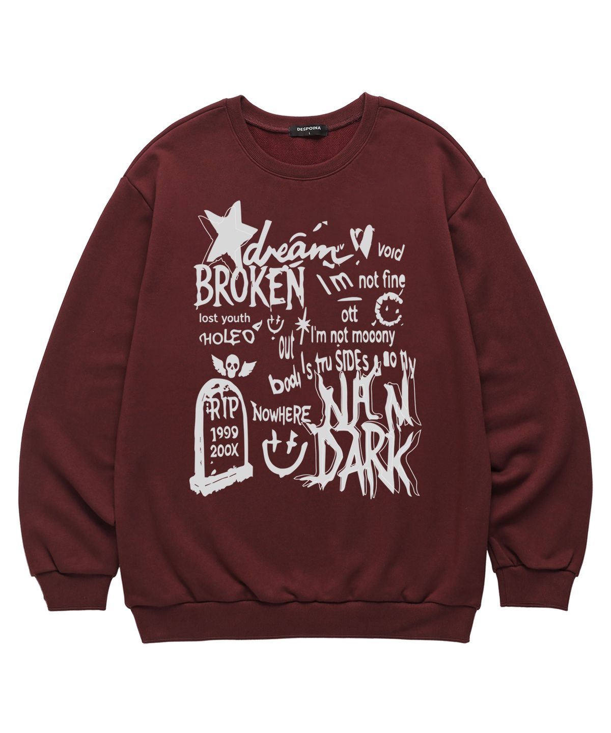 밴웍스(VANNWORKS) BROKEN STAR 맨투맨 (VLS0220) 버건디