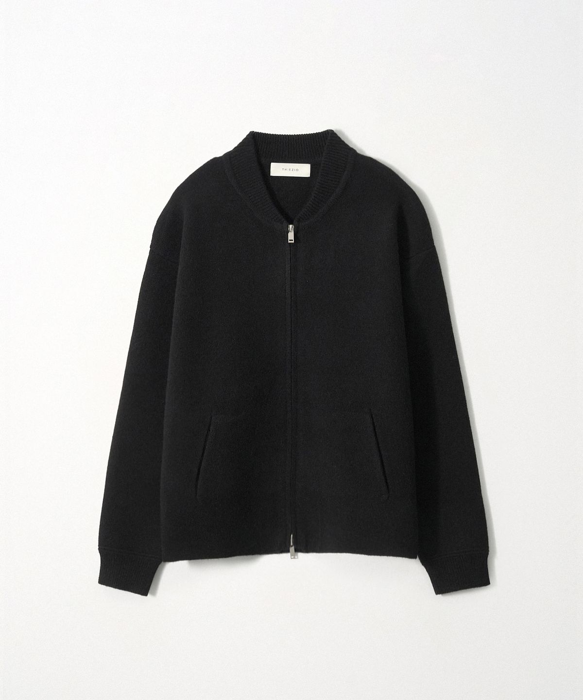 이지오(EZIO) Formal 2-Way Zip-Up Knit Cardigan_Black