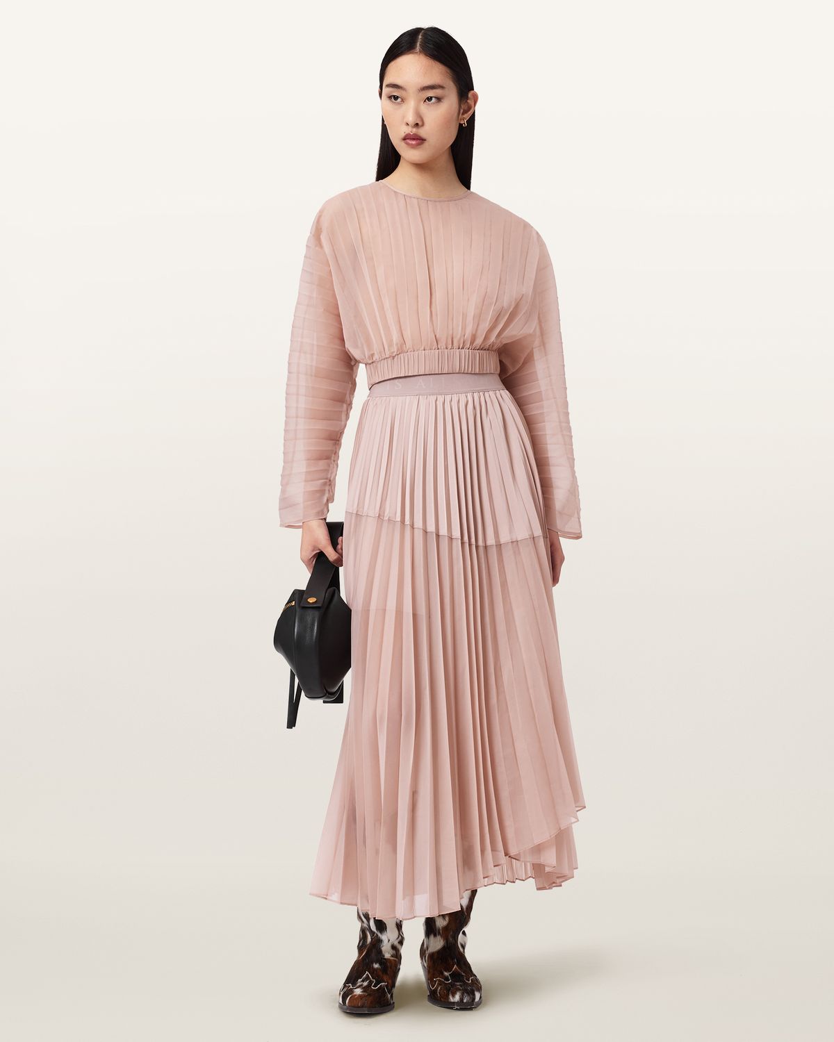 올세인츠(ALLSAINTS) 미카엘라 플리츠 스커트 W105RE-6866