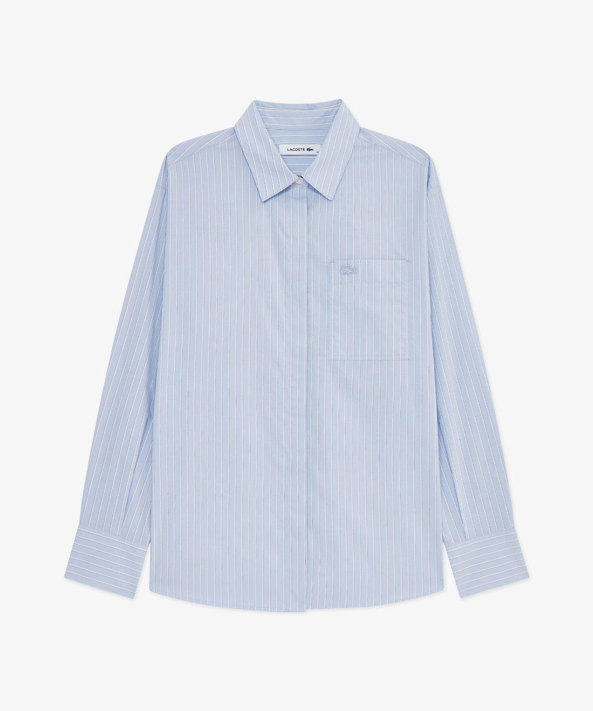 라코스테(LACOSTE) 여성 릴렉스핏 스트라이프 포플린 셔츠 CF679E-56G AEY