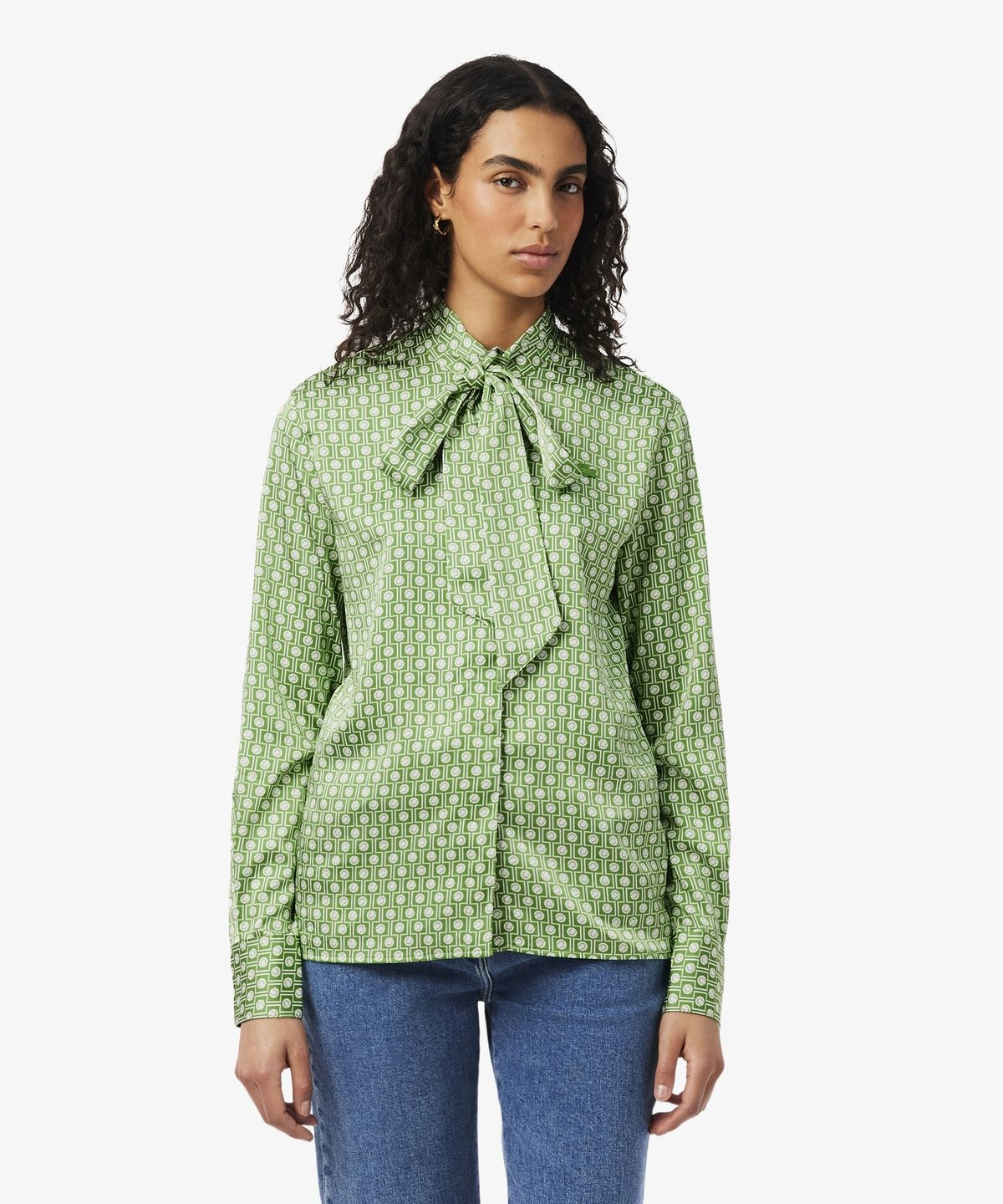 라코스테(LACOSTE) 여성 새틴 블라우스 CF2626-56G 4SI
