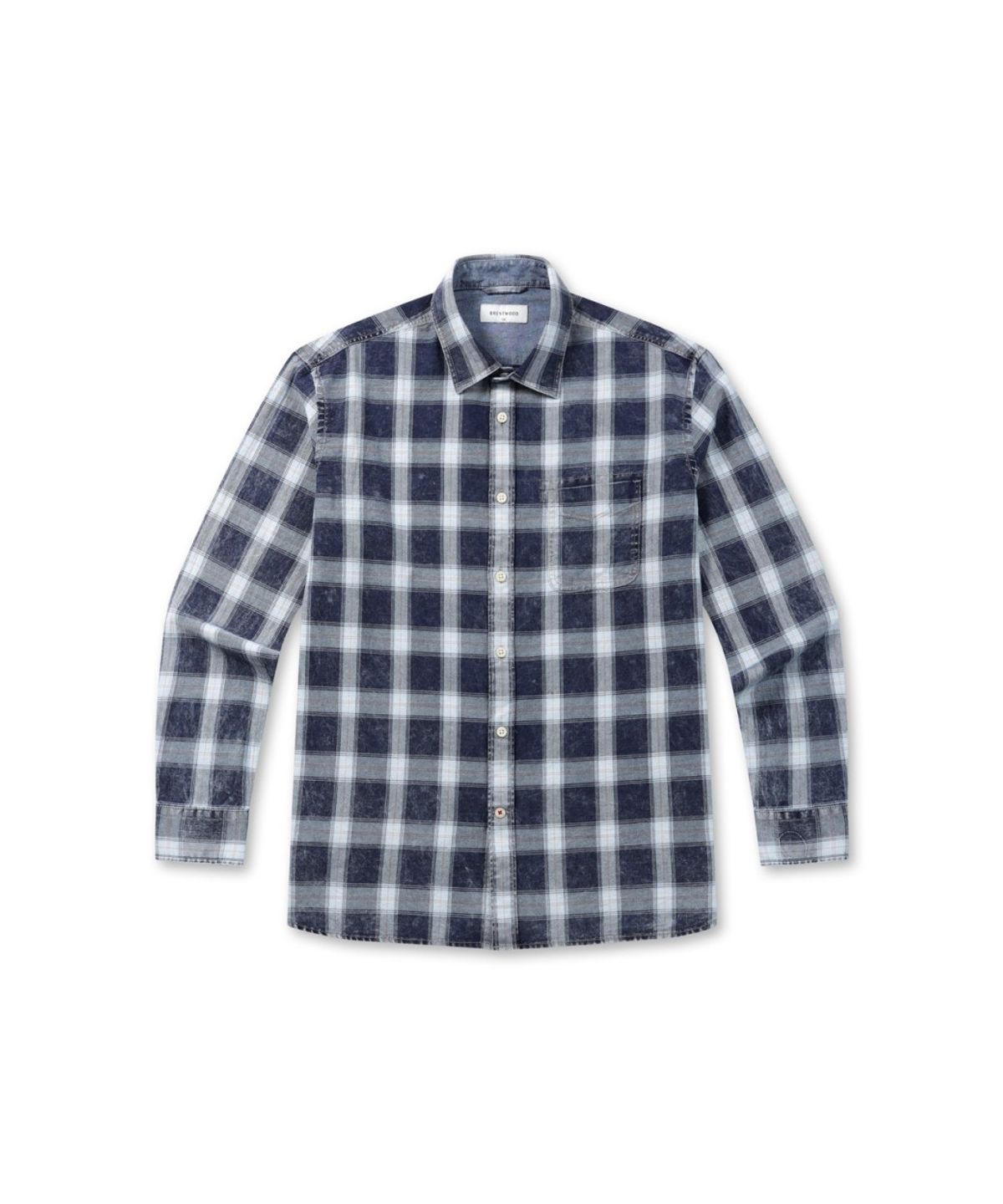 브렌우드(BRENTWOOD) 인디고 체크 캐주얼셔츠 BRSAM26473NYD