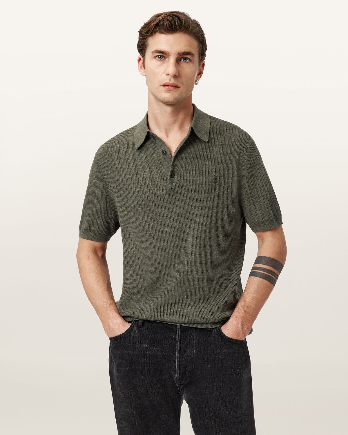 올세인츠(ALLSAINTS) 오브리 숏슬리브 폴로 M020KA-10249