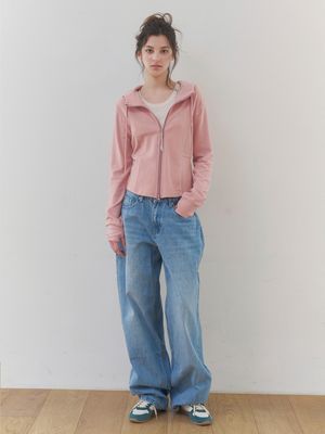 [와이드핏/데일리] 클래식 와이드 데님 팬츠 (LIGHT INDIGO)