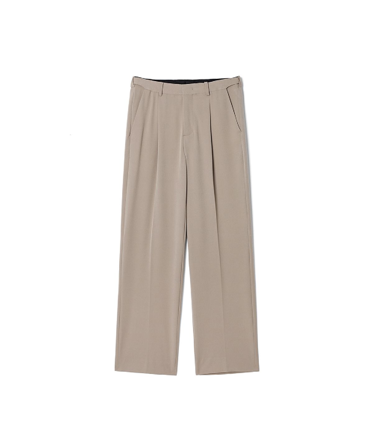 애드호크(ADHOC) 남성 T/R 스탠다드 원턱 와이드 팬츠 (BEIGE) (HCRLP05)